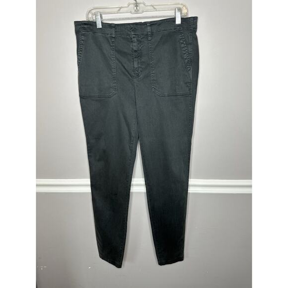 J.Crew Trade Man‎ Pants Men's 34W Cotton Mid Rise Tapered Charcoal Slash Pockets - Picture 1 of 7